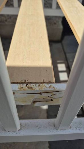 Nested wooden cot with mattress