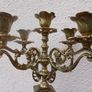 Vintage Candle Holder in Gold with Details / For 5 Candles / Antique Home Decor / Old Golden Candelabra Candle Stand Image 4