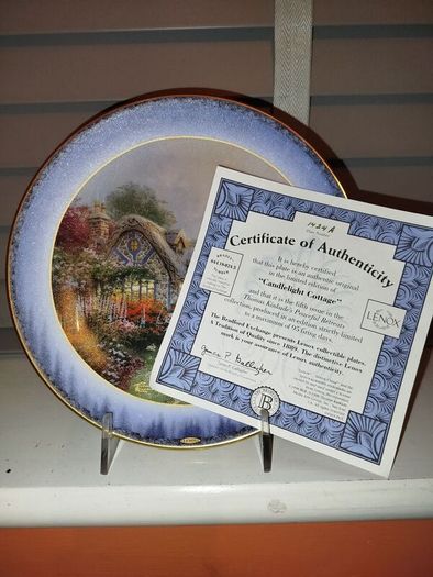 Bradford Exchange "Candlelight Cottage" plate