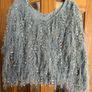 Shein grey v-neck fluffy sweater size L UK14 EU42 Postage included Image 5