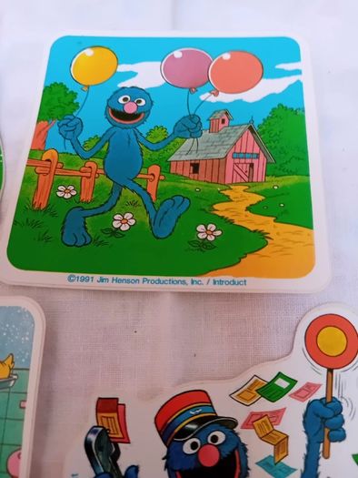 Vintage set of  Sesame Streets Stickers