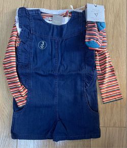 Next 3 piece Playsuit with top & tights, age 5-6 NEW