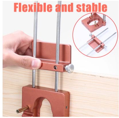 BRAND NEW Alloy Steel Woodworking Drill Locator Mini Bench Drilling Locator Labor Saving Template Guide Tool cutters for wood For Home