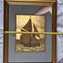 Vintage gold sailboat on mirror picture Image 6