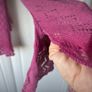 Cardigan twist brand waterfall front lace knit Image 10