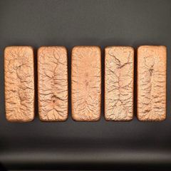 5kg Custom Hand-Poured .999 Copper Bar Lot (5x 1kg Bars)