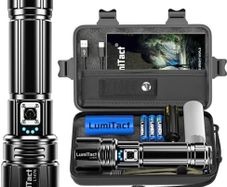 LED Super Bright 500000 Lumens Rechargeable Powerful Torch 5 Modes&Adjustable Focus, IP67 Waterproof