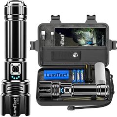 LED Super Bright 500000 Lumens Rechargeable Powerful Torch 5 Modes&Adjustable Focus, IP67 Waterproof