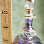 Vintage Blue Handblown Glass Perfume Massage Oil Bottle Image 9