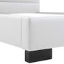 Bed Frame White Faux Leather 135x190 cm Image 5