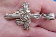 Vintage Large Sterling Silver 925 Cross L-2,2"
