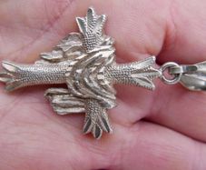 Vintage Large Sterling Silver 925 Cross L-2,2"