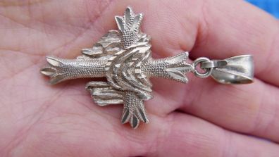 Vintage Large Sterling Silver 925 Cross L-2,2"