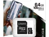 3233 Kingston 64GB MicroSD SD Card Class 10 Speed 100MB/s