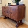 Vintage Carved Solid Oak Sideboard Image 2