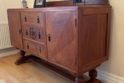 Vintage solid oak sideboard