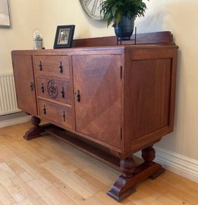 Vintage solid oak sideboard