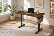 Electric Height Adjustable Standing Desk 140 cm Sit Stand Office Desk Home Office Computer Workstation