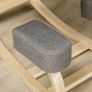 Kneeling chair, ergonomic seat stool, padded stool for healthy sitting posture, birch wood, 120 kg load capacity, Gray Image 4