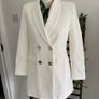 blazer Bnwt Zara longline ivory cream shade size large Image 2
