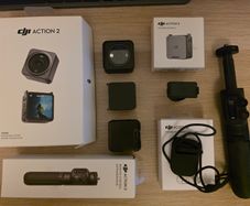 DJI Action 2 Camera + Power + Dual Screen Combo + Extension Rod + Magnetic Case