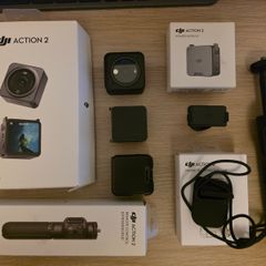 DJI Action 2 Camera + Power + Dual Screen Combo + Extension Rod + Magnetic Case