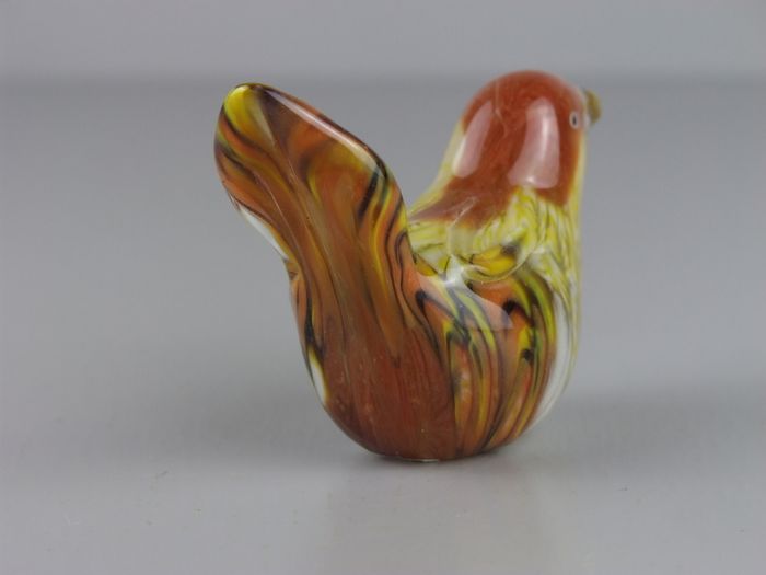 Glass Bird Figurine Ornament Paperweight 7cm