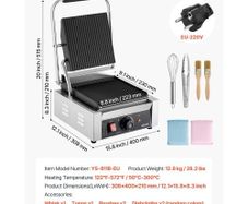 Panini Grill, Electric Sandwich Panini Maker, Stainless Steel Sandwichs