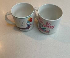 Daschund mugs x 2