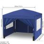 3m x 3m Pop Up Gazebo with Sides & 4 Weight Bags & Carry Bag Image 2