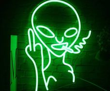 Alien Neon Lights for Wall Decor, USB Decorative Led Neon Signs Novel Green Alien Neon Signs for Home,Kids Room,Bar, Club, Bedroom
