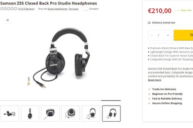 Samson Z55 Professional Reference Headphones