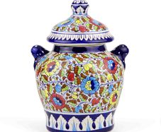 Handmade and Hand Painted Large Ceramic Jar with Lid, Chinese Style Jar | Warehouse Clearance | Massive Discount | Bargain prices