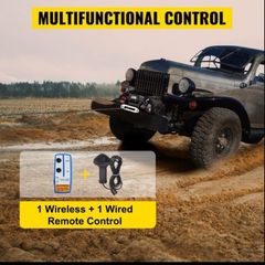 Electric Winch 13500 LBS/ 6123KG 12V 27M/92FT Synthetic Tow Rope