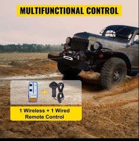 Electric Winch 13500 LBS/ 6123KG 12V 27M/92FT Synthetic Tow Rope