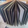 Large torino  wedding square brown leather  photo album 36 x 36 cm with gold page trime edge.  Is no box Image 5