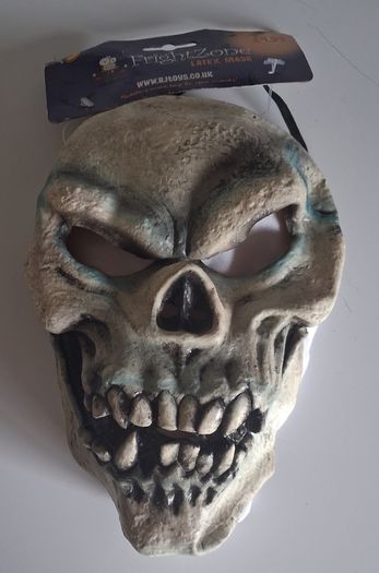 Vintage FrightZone Skull Latex Mask - Halloween Theme