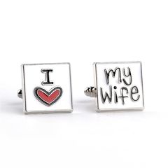 I Love My Wife French Shirt Cuff Links free postage