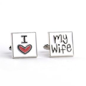 I Love My Wife French Shirt Cuff Links free postage
