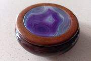 Vintage Wood Agate Trinket Box