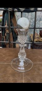 Druzy Agate Sphere Glass Cut Candle Stick Holder Display Decor Alter