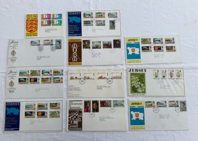 11 Pre decimal Channel Islands First Day Cover Stamps