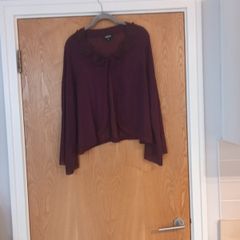 Per Una  Special Plum Hip Length Cardigan.  S.20.