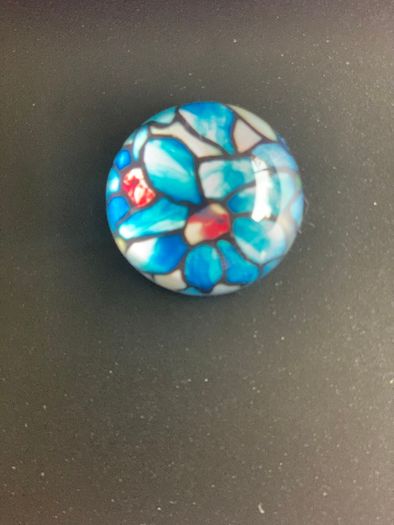 Glass set of Six Domed Magnets