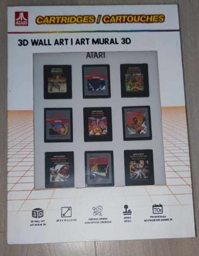 Official Atari Cartridges 3D Wall Art Frame (Brand New In Box)
