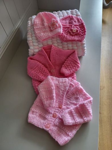 Handknit Baby Cardigans and Blankets