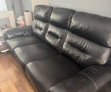 Black Leather Recliner Sofa