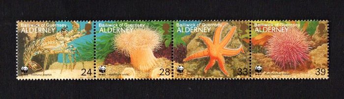 1993 Alderney Marine Life Commemorative Stamps Mint Never Hinged (MNH)