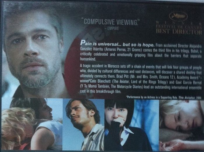 Babel [2006] Brad Pitt, Gael Garcia Bernal & Kate Blanchett [Movie DVD]