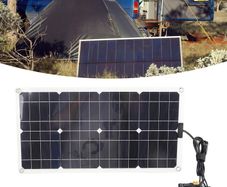 Solar Panel, 100W Solar Panel Portable Solar Board Waterproof Battery Charger 18V Output with XT60 DC Connector for, Flood & Security Lights